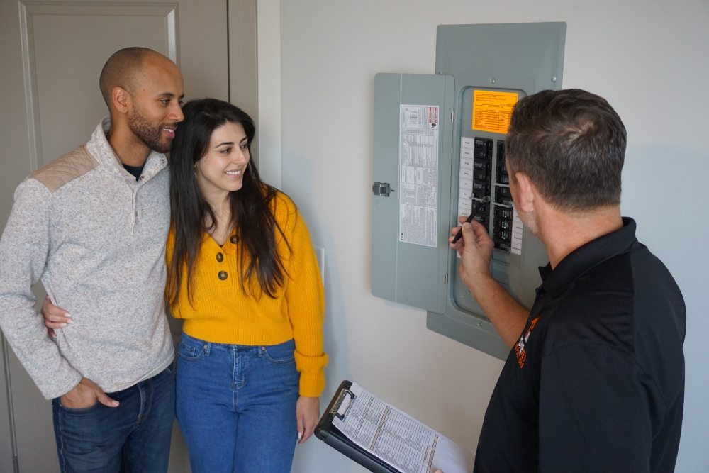 inspector showing electric panel