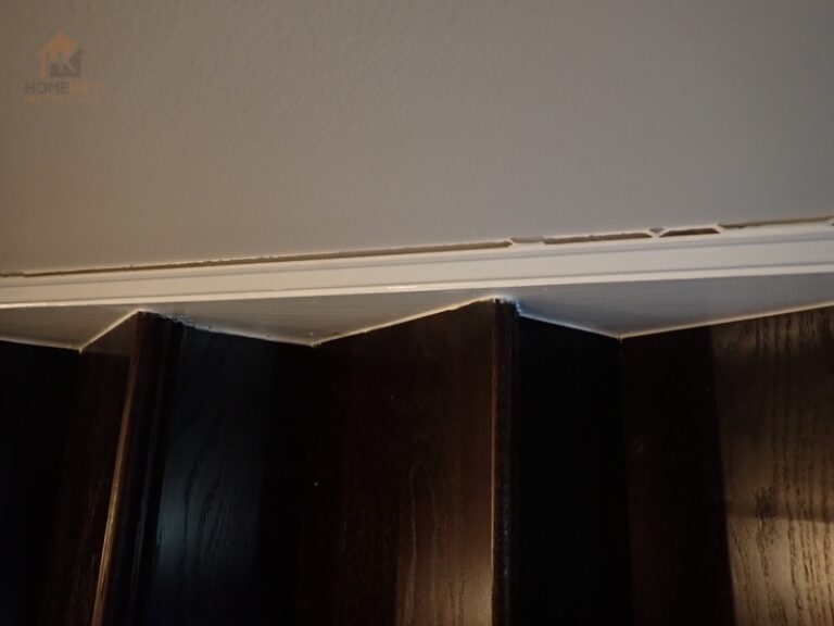 gap observed between stairs trim and wall